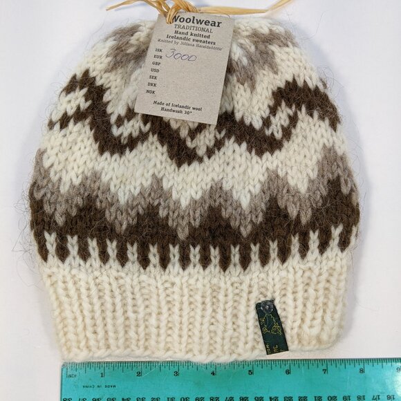 Traditional Icelandic Wool Hat Hand Knitted Júlíana Haraldsdóttir NEW WITH TAG - Picture 7 of 9